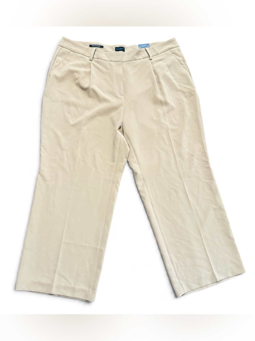 NWT Talbots Light Beige Wide-Leg Dress Pants 18WP